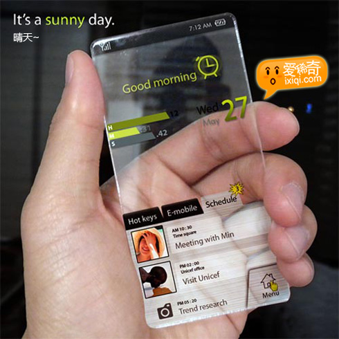 能“变脸”的透明手机:Window Phone 能“变脸”的透明手机:Window Phone